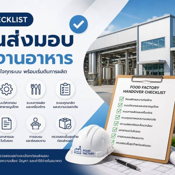 Checklist ก่อนส่งมอบโรงงานอาหาร